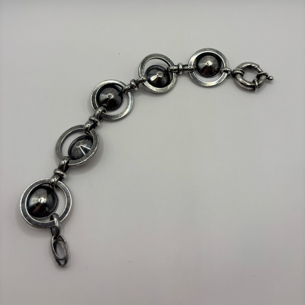 Sterling Silver Bracelet with Brilliant CZ Stones – Handcrafted in Baghdad - Picture 9 of 10